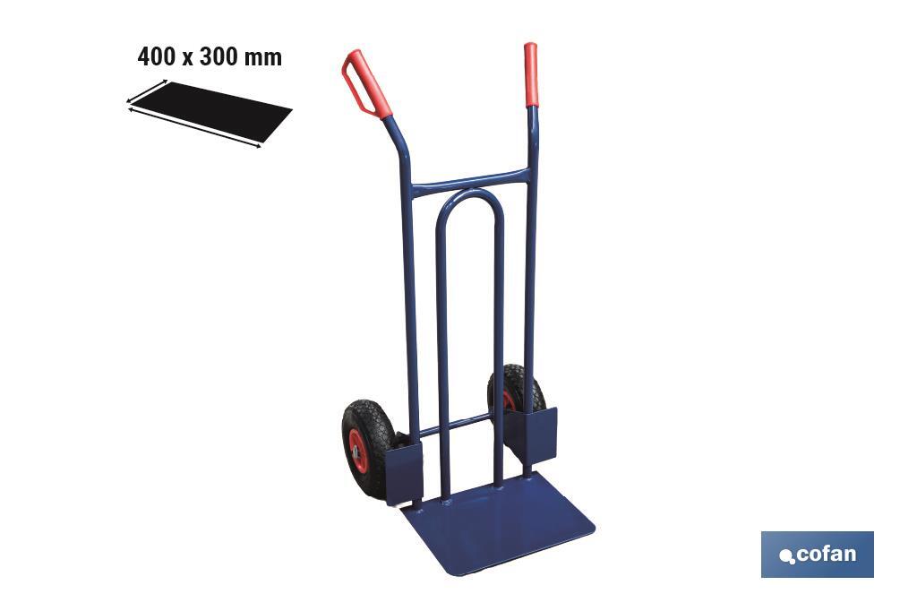 CARRETILLA DE ALMACÉN CON PALA FIJA 1100 X 530 X 560 MM