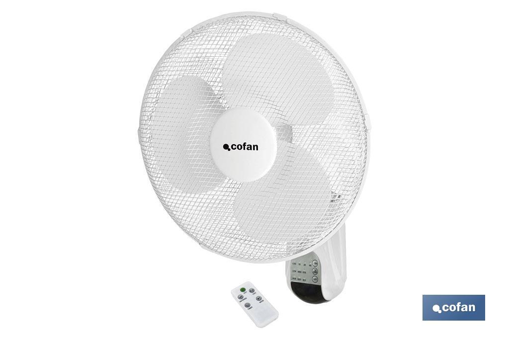 VENTILADOR DE PARED, TEMPORIZADOR, MANDO A DISTANCIA, 50 W