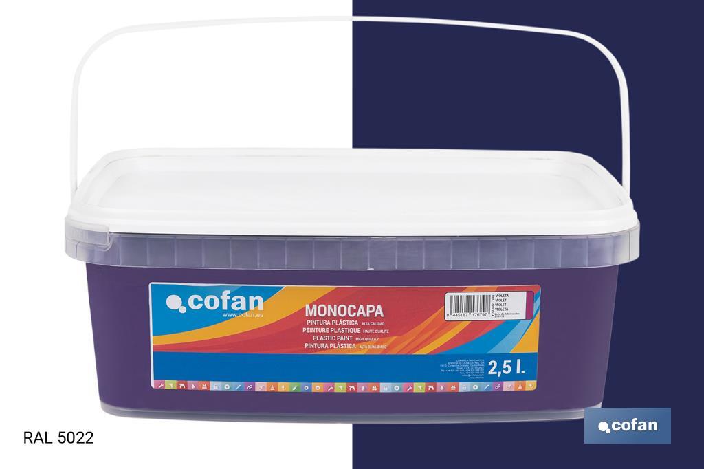 PINTURA PLÁSTICA MONOCAPA Violeta (2,5 LT) (PACK: 1 UDS)