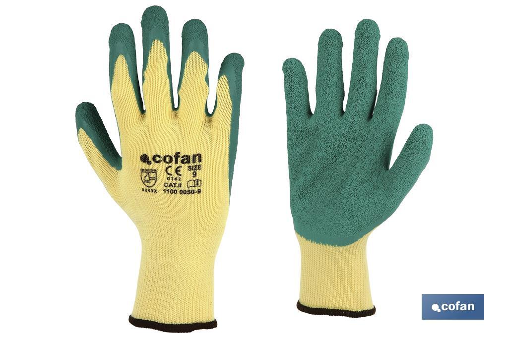 Guantes de tela y palma de látex | Adherencia correcta y resistentes | Ideales para trabajos manuales | Cómodos y adaptables